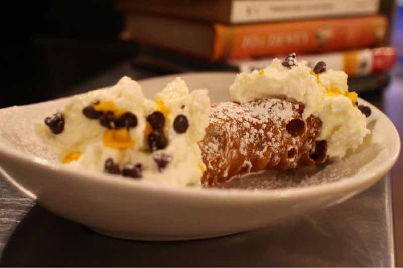 fresh cannoli served during north beach food tour